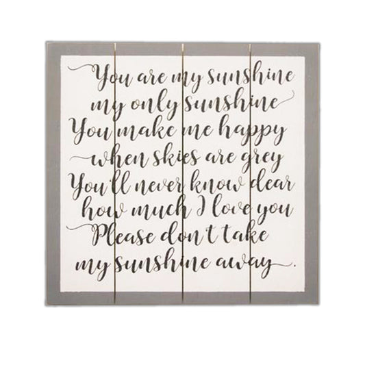 You are my sunshine wall sign nursery decor